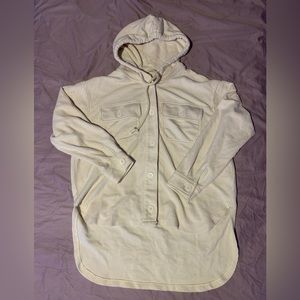 american eagle cream shacket